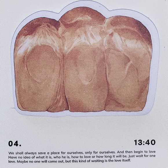 Oat Toast loaf of bread food sticky note memo pad - Picture 2 of 2